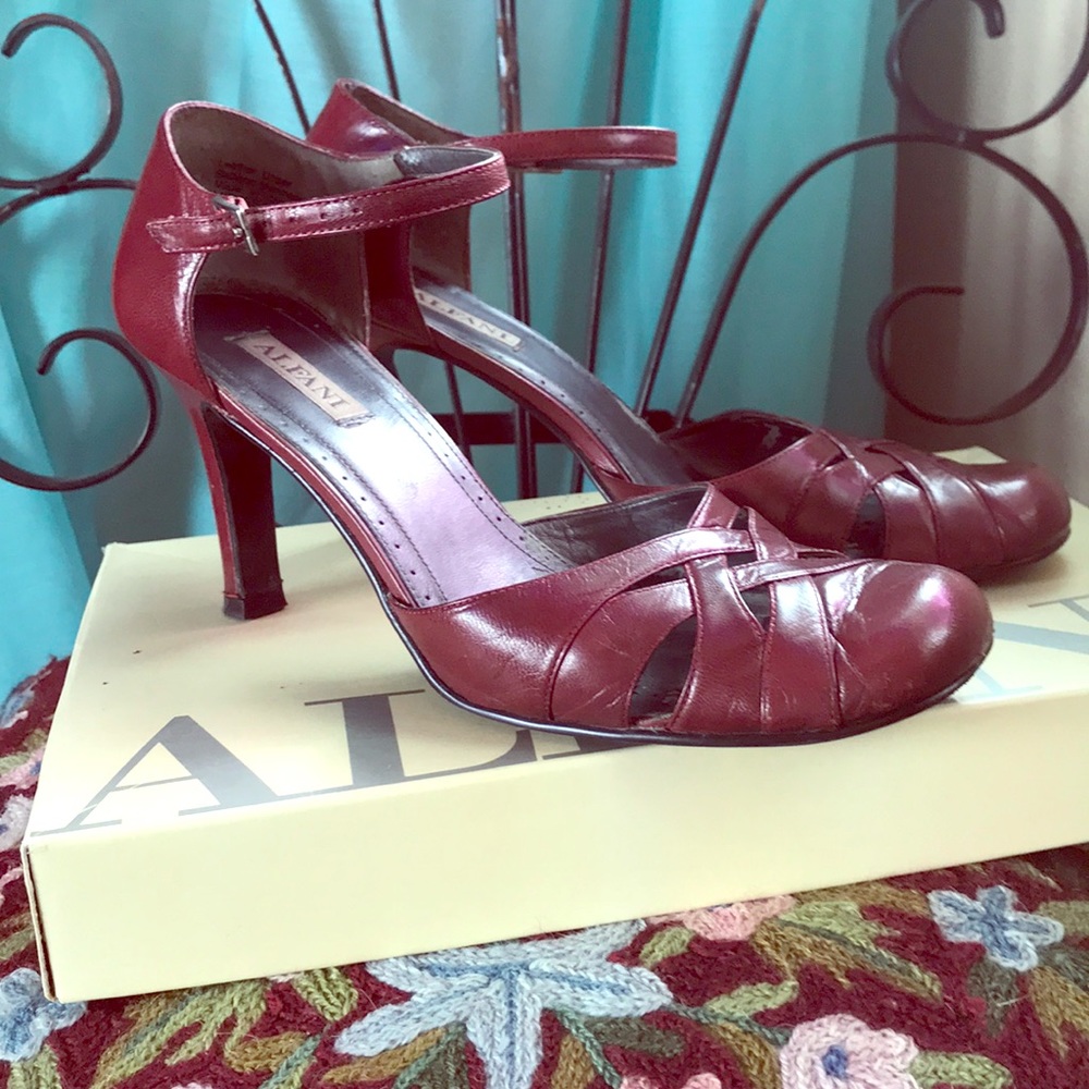 Alfani Heels♥️Red Leather